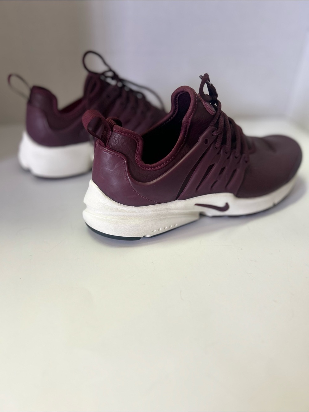 Nike Air Presto Premium Burgundy Leather Size 7 - Picture 4 of 6